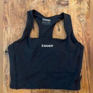 Bandit Black sStamina Square Neck Run Crop